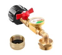 Générique 1lb Propane Tank Refill Adapter,90-Degree Elbow Propane Tank Refill Adapter with Gauge and | Propanes Transfer Adapters for Thanksgiving, Christmas, Parties, Camping, Barbecues