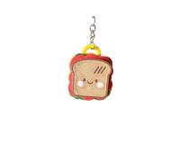 Générique 1Pcs 3D Imprimé Simulation Xiao Long Bao Press-and-Play Stress-Relief Keychain Pressable Keychain, sac à dos décoration pour le soulagement du stress et la ventilation