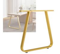 Générique 1Pcs Pieds de Table Manger en Échelle Métal | Pieds de Banc avec Réglables pied, Pied de Meubles pour Table Haute Bar Îlot de Cuisine(Gold,45x62cm/18x24in)