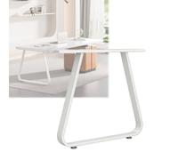 Générique 1Pcs Pieds de Table Manger en Échelle Métal | Pieds de Banc avec Réglables pied, Pied de Meubles pour Table Haute Bar Îlot de Cuisine(White,60x72cm(24x28in))