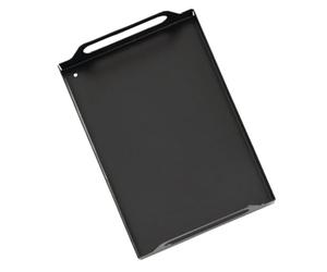 Générique 1pièce Plateau de Service Rectangulaire Métal Noir Plateau de Fruits et Desserts Réutilisable pour Maison Restaurant et Buffet