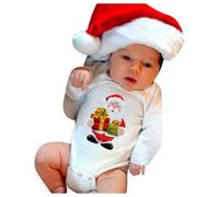 Générique 1St Christmas VêTement, Vetement Bebe GarçOn Ensembles BéBé GarçOn Bodys Et Combinaisons BéBé Barboteuse Naissance Automne Costume Bebe Garcon pour DéCoration PèRe De NoëL SoiréE