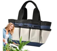 Générique 1x Garden Tote | 18x16x14cm Large Capacity Tool Bag for Garden Repairman - Easy Storage Sturdy Gadget Storage Supply for Gloves, Scissors, Hammer, Nails