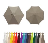 Générique 2.0-4.0M Rechange pour Parasol De Patio en Extérieur |8 Baleine/6 Baleine pour Un Parasol Déport Parasol De Terrasse Tissu De Polyester(Light Brown,(8Rib) 3.0m/9.8ft)