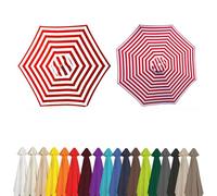 Générique 2.0-4.0M Rechange pour Parasol De Patio en Extérieur |8 Baleine/6 Baleine pour Un Parasol Déport Parasol De Terrasse Tissu De Polyester(Red-White,(6Rib) 2.7m/8.8ft)