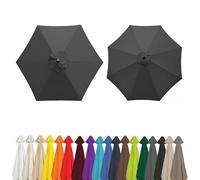 Générique 2.0-4.0M Rechange pour Parasol De Patio en Extérieur |8 Baleine/6 Baleine pour Un Parasol Déport Parasol De Terrasse Tissu De Polyester(Gray,(8Rib) 2.7m/8.8ft)