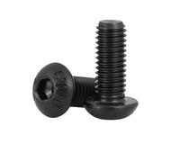 Générique 2~10 pièces BSW norme britannique 1/8 5/32 3/16 1/4 5/16 3/8 Grade 10.9 noir à six pans creux vis à tête de bouton tête de champignon boulon hexagonal(5I32-32(10pcs),1/2")