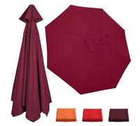Générique 2/2.3/2.5/2.7/3 m Auvent De Remplacement pour Parasol, 6/8 Baleines Parasol De Jardin Exterieur, Parasol Déporté Toile De Rechange pour Cour, Jardin, Plage(Bourgogne,3 m-10 FT/8 Ribs)