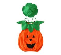 Générique 2/3 Pièces Ensemble Halloween pour Bébé Garçon Fille Déguisement Halloween 0-24 Mois Combinaison à Manches Longues Chapeau et Chaussures