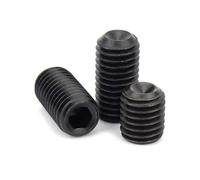 Générique 2/50pcs M3 M4 M5 M6 M7 M8 M10 M12 filetage fin noir 12.9 Grade en acier à six pans creux à six pans creux pointe sans tête jeu de vis boulon(10pcs M7x1x6)