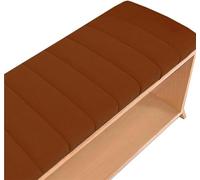 Générique 2.6in(6.5cm) Thick Bench Cushion, Cat Scratch Resistant Indoor Outdoor Seat Pad, Non-Slip Bottom, for Windowsill, Piano Stool, Porch, Patio, Garden Furniture(Orange,17x78x2.6in)