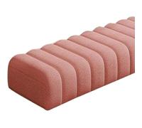 Générique 2.6in(6.5cm) Thick Bench Cushion, Cat Scratch Resistant Indoor Outdoor Seat Pad, Non-Slip Bottom, for Windowsill, Piano Stool, Porch, Patio, Garden Furniture(Pink,15x35x2.6in)