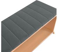 Générique 2.6in(6.5cm) Thick Bench Cushion, Cat Scratch Resistant Indoor Outdoor Seat Pad, Non-Slip Bottom, for Windowsill, Piano Stool, Porch, Patio, Garden Furniture(Dark Gray,17x39x2.6in)