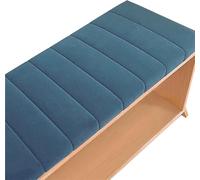 Générique 2.6in(6.5cm) Thick Bench Cushion, Cat Scratch Resistant Indoor Outdoor Seat Pad, Non-Slip Bottom, for Windowsill, Piano Stool, Porch, Patio, Garden Furniture(Blue,19x19x2.6in)