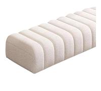Générique 2.6in(6.5cm) Thick Bench Cushion, Cat Scratch Resistant Indoor Outdoor Seat Pad, Non-Slip Bottom, for Windowsill, Piano Stool, Porch, Patio, Garden Furniture(White,13x43x2.6in)