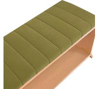 Générique 2.6in(6.5cm) Thick Bench Cushion, Cat Scratch Resistant Indoor Outdoor Seat Pad, Non-Slip Bottom, for Windowsill, Piano Stool, Porch, Patio, Garden Furniture(Light Green,17x47x2.6in)