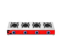 Générique 2.8KW 4 brûleurs de Table de Cuisson en Acier Inoxydable, Chauffage Wok de Haute Puissance avec sécurité de Flamme, GGN GPL Compatible pour la Cuisine Domestique