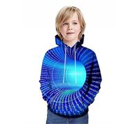 Générique 2 à 12 Ans garçons Filles 3D imprimé Mode Pulls molletonnés nouveauté Motif Sweats à Capuche#Y