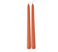 Générique - 2 BOUGIES FLAMBEAU CONIQUES 25CM 7H ORANGE
