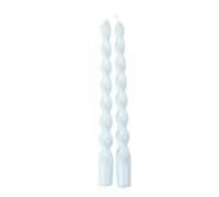 Générique - 2 BOUGIES FLAMBEAU TORSADÉES 25CM 7H CIEL