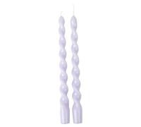 Générique - 2 BOUGIES FLAMBEAU TORSADÉES 25CM 7H LILAS