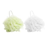 Générique 2 Boules de Exfoliantes en Pe Vert, Doux Corps, Accessoires Élégants pour Bain, Nettoyage et Gommage Délicat, pour Hommes et Femmes