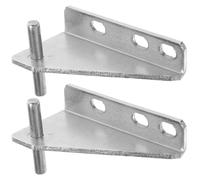 Générique 2 Charnières en Acier Inoxydable pour Réfrigérateur Petite Charnière de Congélateur Espacement 35 MM Accessoire de Porte Capuchon en Caoutchouc Anti-Bruit pour Congélateur