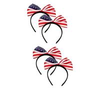 Générique 2 Ensembles Bandeau Drapeau Américain Drapeau Content Décorations De Fête Patriotique Fierté Guirlande Drapeau Faire La Fête Bandana Jour Drapeaux Chiffon 2 Pièces * 2