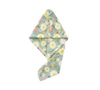 Générique 2 Ensembles de Bonnets for Cheveux séchés à Fleurs, Serviette sèche Douche en Polaire Corail, for Salle Bain et Chambre Coucher(2pcs Green)