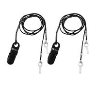 Générique 2 Ensembles de Cordons de Sécurité en Nylon et Abs pour Appareil Auditif Clips Anti-perte, Anneaux en Silicone Souple, Design Confortable pour Seniors en Activités Extérieures