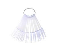 Générique 2 Ensembles de Plaques de Couleur en Plastique D'éventail 40 Bâtonnets pour Ongles, Anneau Rond Pratique pour Pratiquer et Présenter le Nail Art