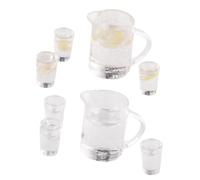 Générique 2 Ensembles Miniature Set de Boissons pour Maison de Carafe Accessoires Décoratifs pour Scènes Miniatures et Décoration de Maison