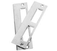 Générique 2 Ensembles Plaque de Gâche de Porte en Fer Plaque de Gâche du Pêne Dormant pour Porte Bois 35-45 mm Réparation de Rainure de Serrure