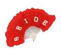 Générique 2 Éventail de Mariage élégant en Plumes Naturelles avec Double Fonction comme Accessoire de Portrait de mariée et Outil de Refroidissement décoratif Éventail de Mariage élégant