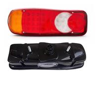Générique 2 Feux Arrière 24V LED Gauche Droit 6 Fonctions avec Prise 7-pin pour Camion Poids Lourd Remorque Compatible avec Daf Scania Volvo Man