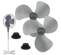 Générique 2 Hélice à 3 Ailes Pour Ventilateur Avec Cache-écrou, 40cm Ventilateur De Plafond Remplacement, Pièces Et Accessoires Pour Ventilateurs Convient Pour Ventilateurs De Table