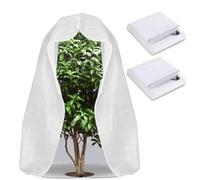 Générique 2 Housses de Protection Hivernale pour Plantes 1,6x1,8 m - Sacs de Protection Antigel avec Fermeture Éclair et Cordon - Voile d’Hivernage Grand Format pour Arbres Fruitiers