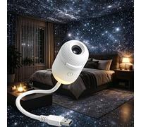 Générique 2-in-1 Galaxy Projector Night Light, Mini Galaxy Projector, USB Portable Starry Sky, Adjustable Brightness 360° Rotating Design and LED Mini Night Light for Car,Room Decor (1)