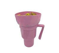 Générique 2-in-1 Magnetic Snack Bowl & Drink Cup Combo - Detachable Leakproof Travel Tumbler with Handle & Straw - for Popcorn, Snacks, Coffee On-the-Go (Cinema, Car, Home) (9#)
