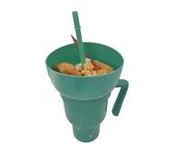 Générique 2-in-1 Magnetic Snack Bowl & Drink Cup Combo - Detachable Leakproof Travel Tumbler with Handle & Straw - for Popcorn, Snacks, Coffee On-the-Go (Cinema, Car, Home) (6#)