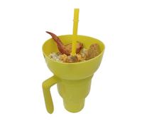 Générique 2-in-1 Magnetic Snack Bowl & Drink Cup Combo - Detachable Leakproof Travel Tumbler with Handle & Straw - for Popcorn, Snacks, Coffee On-the-Go (Cinema, Car, Home) (3#)