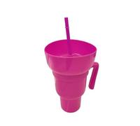 Générique 2-in-1 Magnetic Snack Bowl & Drink Cup Combo - Detachable Leakproof Travel Tumbler with Handle & Straw - for Popcorn, Snacks, Coffee On-the-Go (Cinema, Car, Home) (7#)