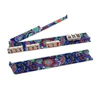 Générique 2 in 1 Mahjong Tile Pusher Ruler with Non Slip Base | Bohemian Paisley Acrylic Slide Tool for Tabletop | Function Game Accessory