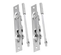 Générique 2 Jeux de Verrous à Glissière en Acier Inoxydable 6 Pouces Loquets de Porte Coulissante et Serrure de Porte Intérieur pour Sécurité Maison Quincaillerie Anti-Effraction Adaptés