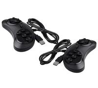 Générique 2 Manettes USB Gamepad 6 boutons - Joystick de jeu avec support USB pour PC