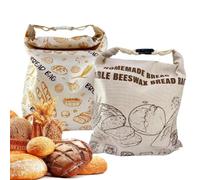 Générique 2 Pack Beeswax Bread Storage Bags Reusable Bread Keeper Pouches | Moisture Resistant Bread Bags Help Keep Homemade Loaves Fresh While Supporting Convenient Everyday Kitchen Storage And Travel