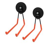 Générique 2 Pack Heavy-Duty Magnetic Double-Claw Hook - Rubber Coated Garage Magnets for Tool Storage - Strong Non-Slip Magnetic Double Hooks for Van, Workshop & Garden (M)