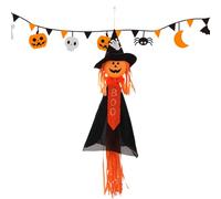 Générique 2 Packs Ornements d'arbre Halloween,68x30x30cm Ornements Fantaisistes Amusants Sorcière Effrayante pour Terrasse pour Fête Manteau Chambre Cuisine Arbre Mur Jardin Fenêtre Vitrine