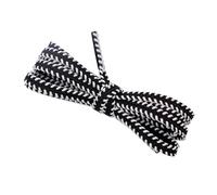 Générique 2 paires de lacets plats bicolores de 6 mm de largeur pour chaussures de sport et de tennis(Black white,160cm)
