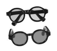 Générique 2 Paires De Mini Lunettes De Poupée Lunettes Claires Femmes tes De Poupée Maison De s en Peluche tes De Rétro Mini tes De Soleil Petites